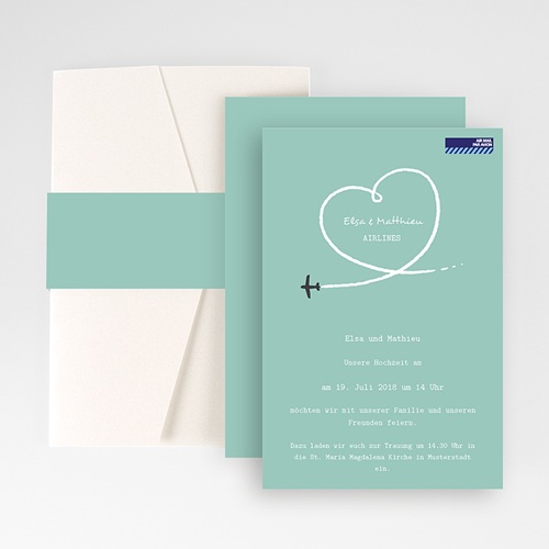 Hochzeitskarten Querformat - Weltenbummler 50957
