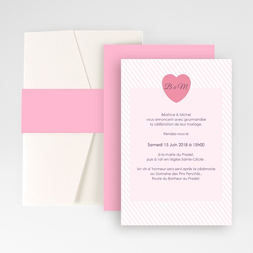 Hochzeitskarten Querformat - Bonbonfarben 50963