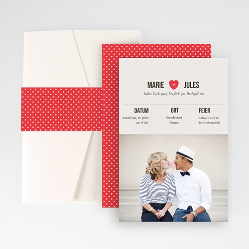 Hochzeitskarten Querformat - Rotton 50973