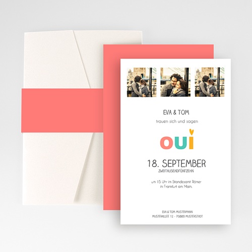 Hochzeitskarten Querformat - Spritzig 50977
