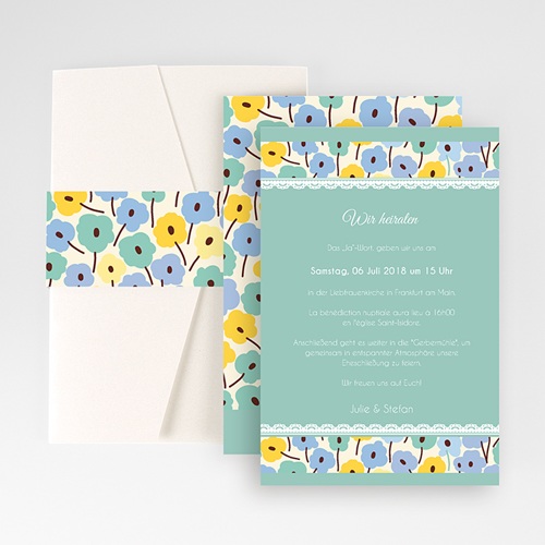 Hochzeitskarten Querformat - Floristik 50987