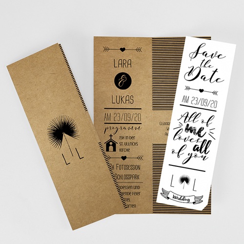 Hochzeitseinladungen modern - Love is Life 50990