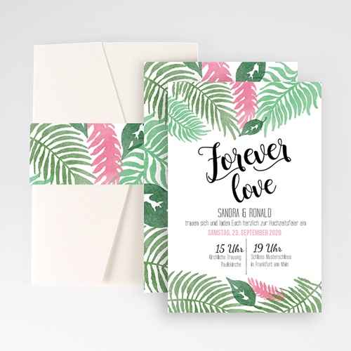 Hochzeitskarten Querformat - Floral 51035