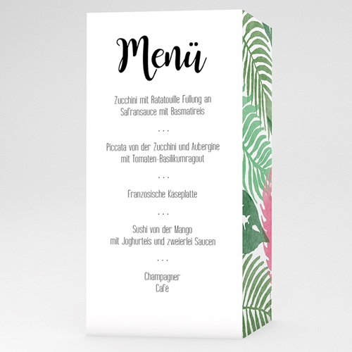 Menükarten Hochzeit - Floraler Look 51056