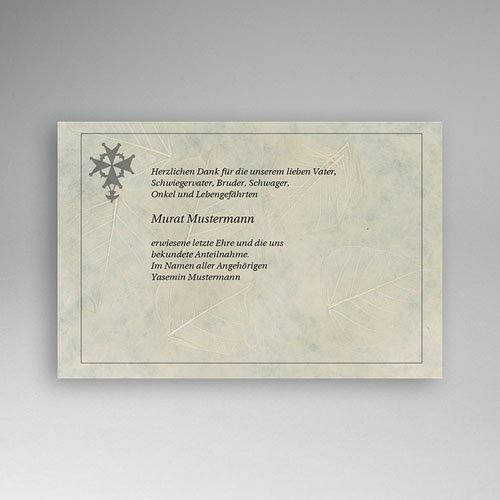 Trauer Danksagung christlich - Malteser kreuz 5127