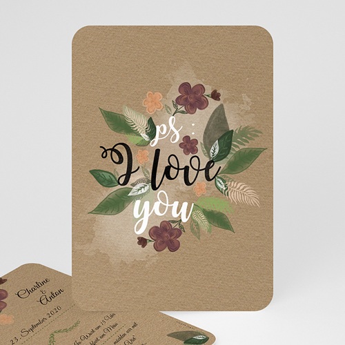 Einladungskarten Landhochzeit - Flower 51412