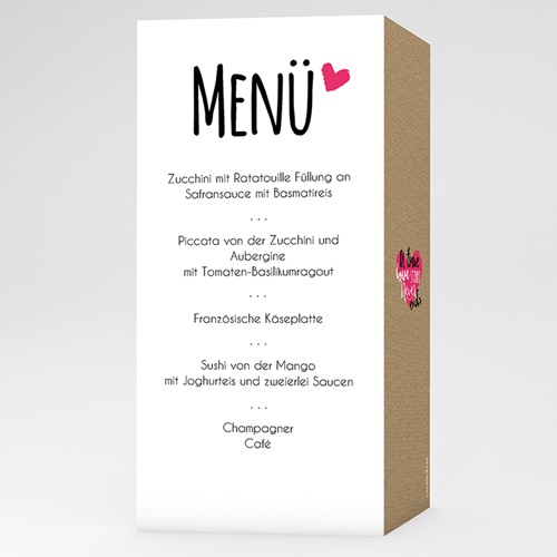 Menükarten Hochzeit - Story Love 51427