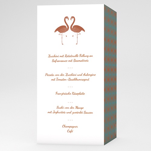 Menükarten Hochzeit - Flamingos 51448