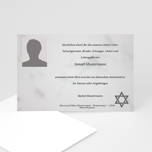 Trauer Danksagung israelitisch - Wehmut 5159