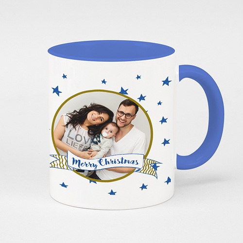 Zweifarbtasse - Blue Stars 51710