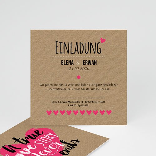 Einlegekarten Hochzeit - Love Story 51802