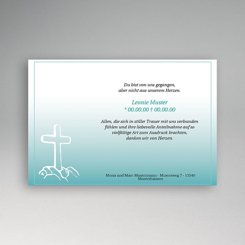 Christlich Dankeskarten Trauer In Gedenken Kostenloser Probedruck Carteland