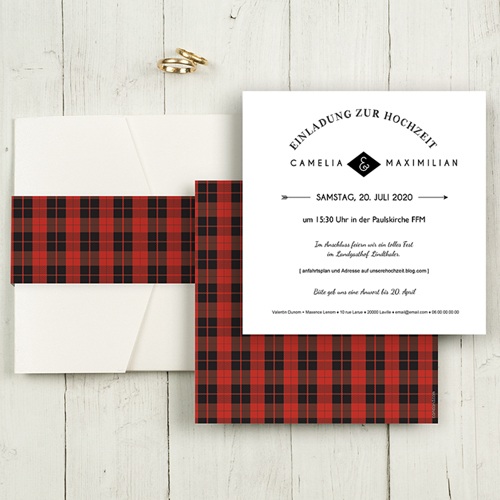 Hochzeitskarten Quadratisch - Yuccie Chic 52183