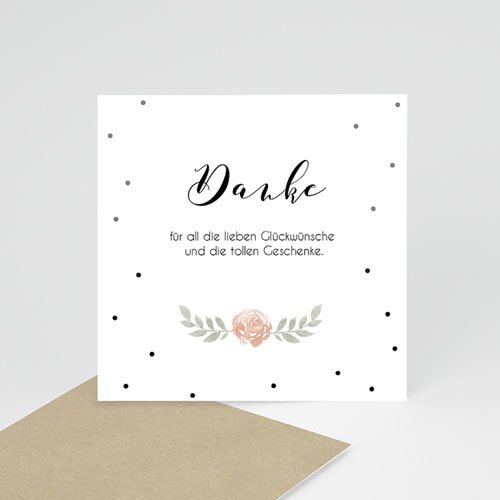 Dankeskarten Geburt Mädchen - Little Foxy 52324