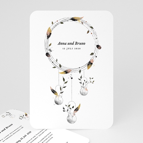 Hochzeitseinladungen modern - Boho Chic 52339