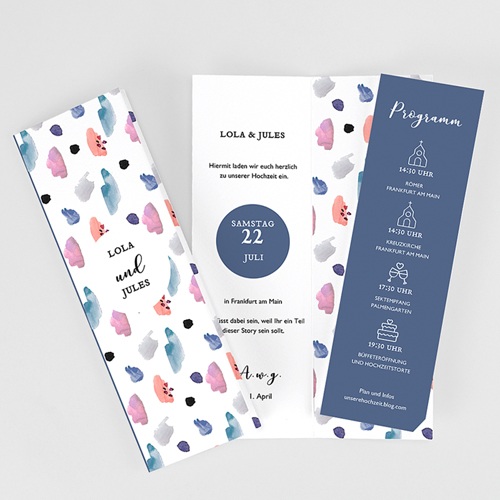 Hochzeitseinladungen modern - Abstrakt 52477