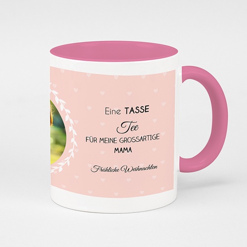 Zweifarbtasse - Tea Time rosé 52578