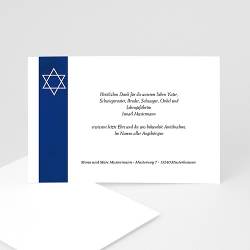 Trauer Danksagung israelitisch - Jüdisches Glaubensbekenntnis 5259