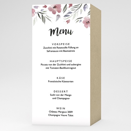 Menükarten Hochzeit - Herrlich romantisch 52902