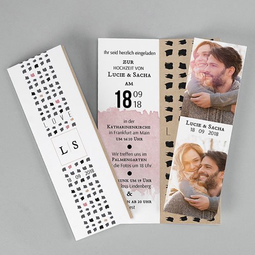Hochzeitseinladungen modern - Art Wedding 53170