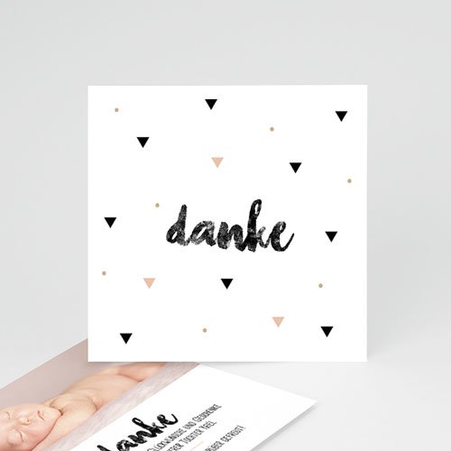 Dankeskarten Geburt Mädchen - Sweet Origami 53367