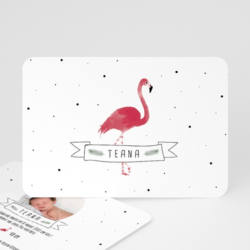 Geburtskarten für Mädchen - Flamingo exotisch 53599