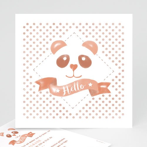 Geburtskarten für Mädchen - Panda Aquarell 53740