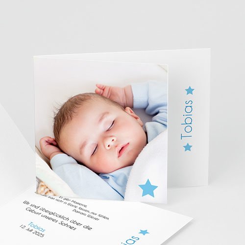 Babykarten für Jungen - Kleiner blauer Stern 5379