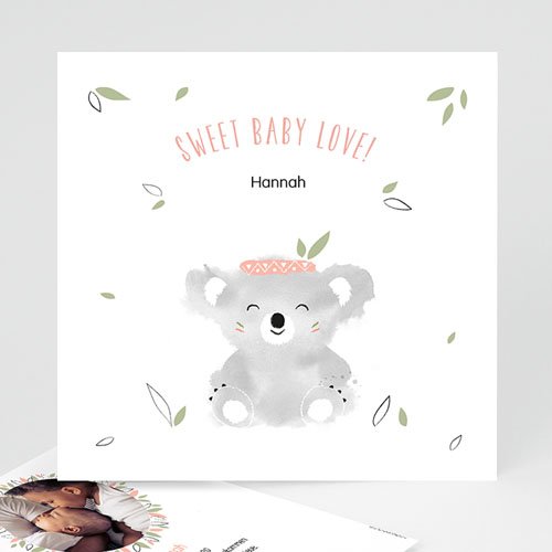 Geburtskarten für Mädchen - Koala Baby 53833