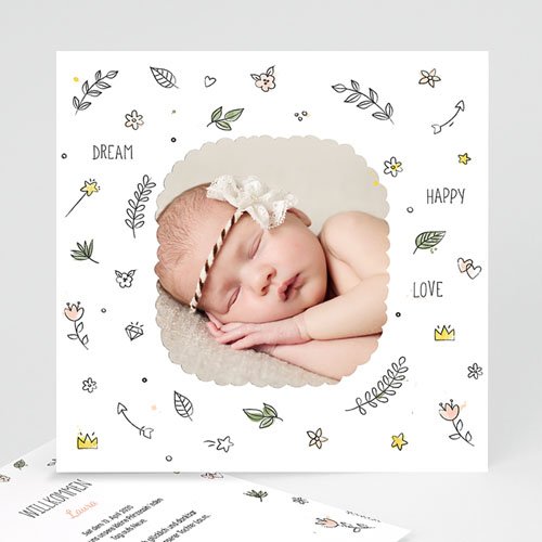 Geburtskarten für Mädchen - Dream Happy Love 54074