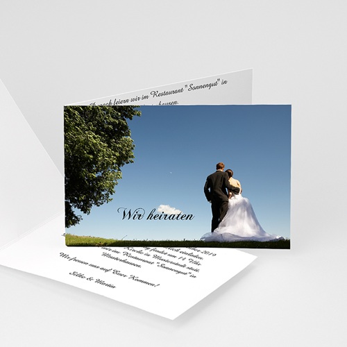 Hochzeitseinladungen modern - Festlicher bouquet 5467