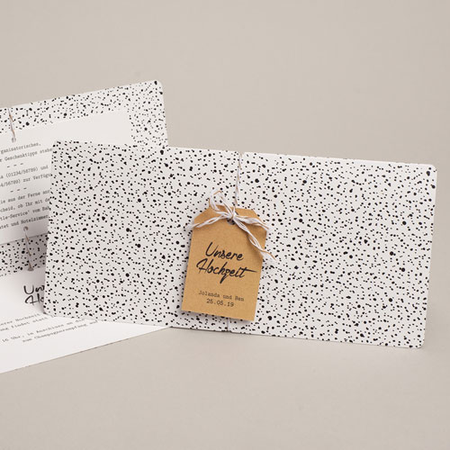 Hochzeitseinladungen modern - Tusche Design 54817