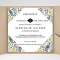 Hochzeitskarten Quadratisch Wilde Blumen