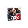 Personalisierte Foto-Schneekugel Love Pailetten