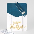 Hochzeitseinladungen Gold & Aquarell