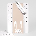 Geburtskarten mit Kaninchen Trio kleiner Hase