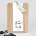 Hochzeitseinladungen Holz & Pastell