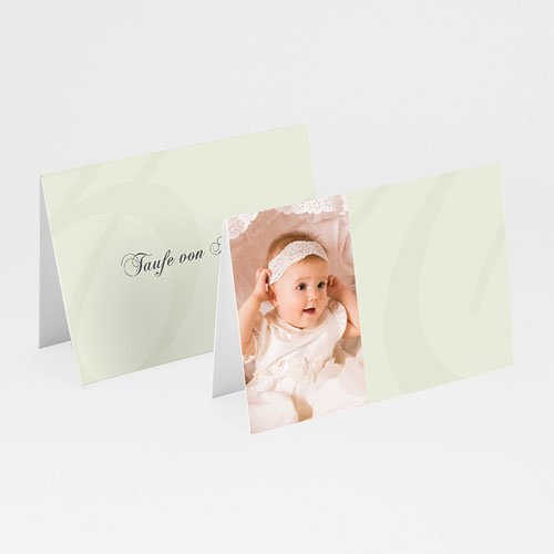 Tischkarten Taufe - Beige 5863
