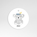 Geschenkanhänger Geburt Koala blau