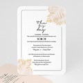 Hochzeitseinladungen Palmenblatt Gold