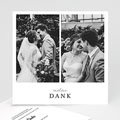 Dankeskarten Hochzeit mit Foto Typografisch und Form