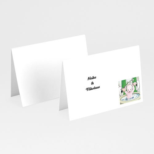Tischkarten Taufe - Taufbecken 6051