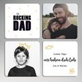 Personalisierte Foto-Untersetzer Cheer Rocking Dad