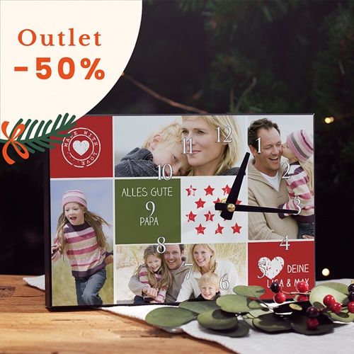 Fotouhr individuell gestalten - Fotouhr Collage zum Valentinstag 6631