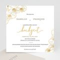 Traditionell Hochzeitseinladungen Gold Orchidee