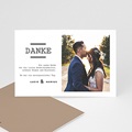 Dankeskarten Hochzeit mit Foto Hazelnut