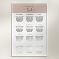 Sitzplan Hochzeit Nude Chic