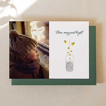 Geschäftliche Weihnachtskarten Aquarell Wald | Kostenloser Probedruck