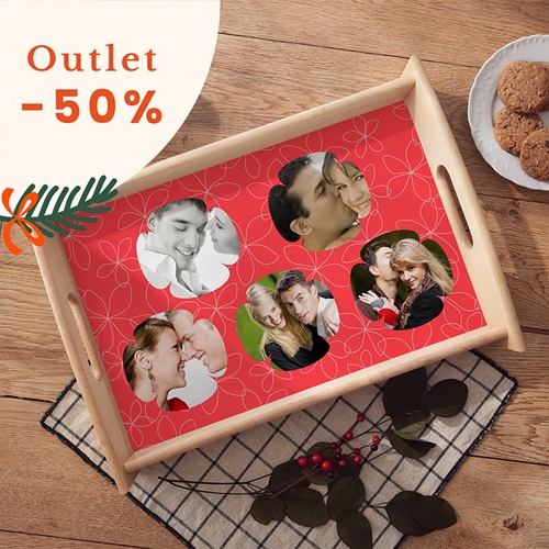 Foto-Tablett - Verpieltes Design rot 6855