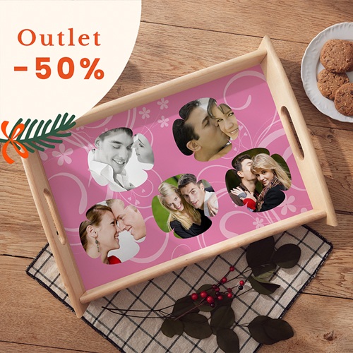 Foto-Tablett - Verspieltes Design rosa 6859